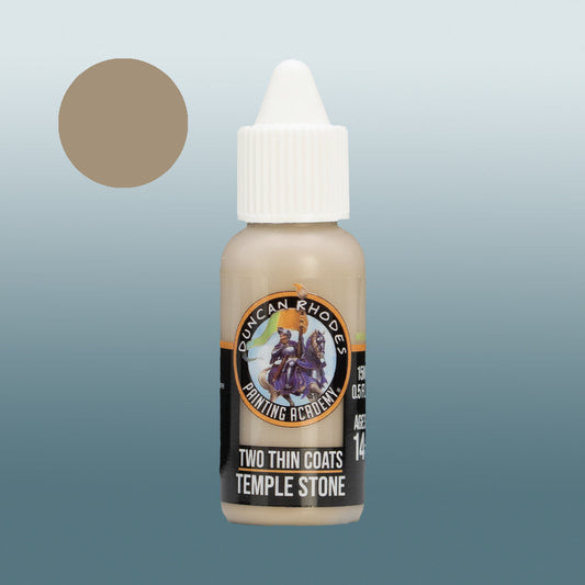 Two Thin Coats Paint Bottle and Color Swatch for Temple Stone
