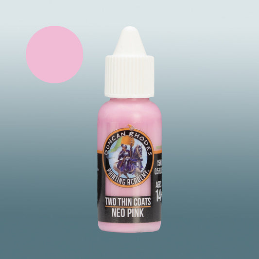 Two Thin Coats Paint Bottle and Color Swatch for Neo Pink