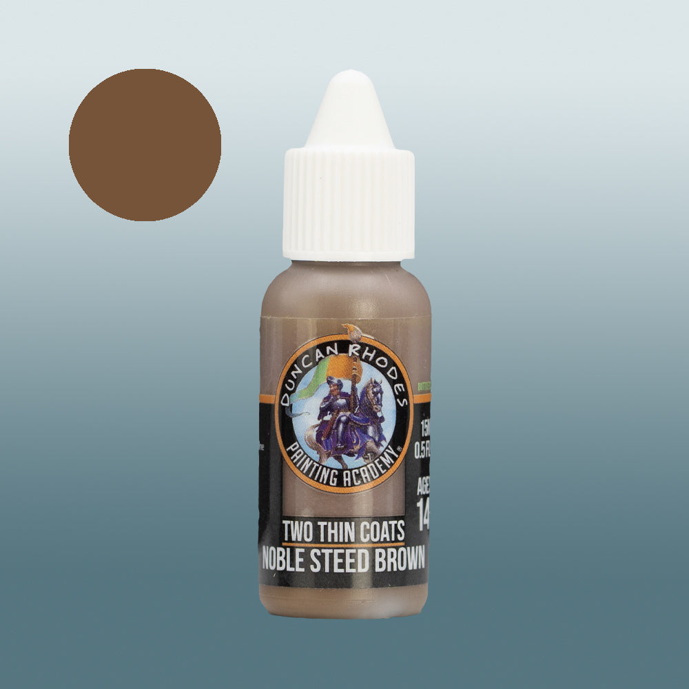 Two Thin Coats Paint Bottle and Color Swatch for Noble Steed Brown