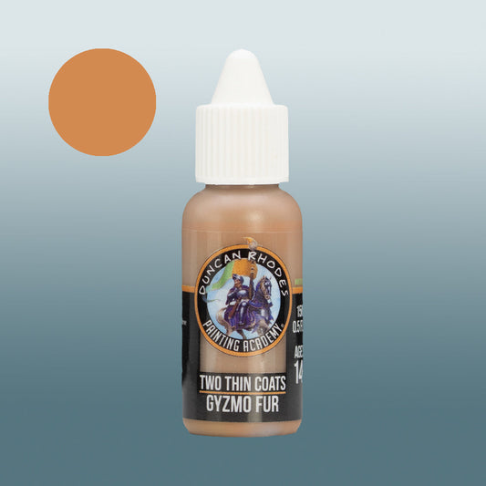 Two Thin Coats Paint Bottle and Color Swatch for Gyzmo Fur