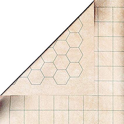 D.S. Battlemat w/1" Squares/Hex