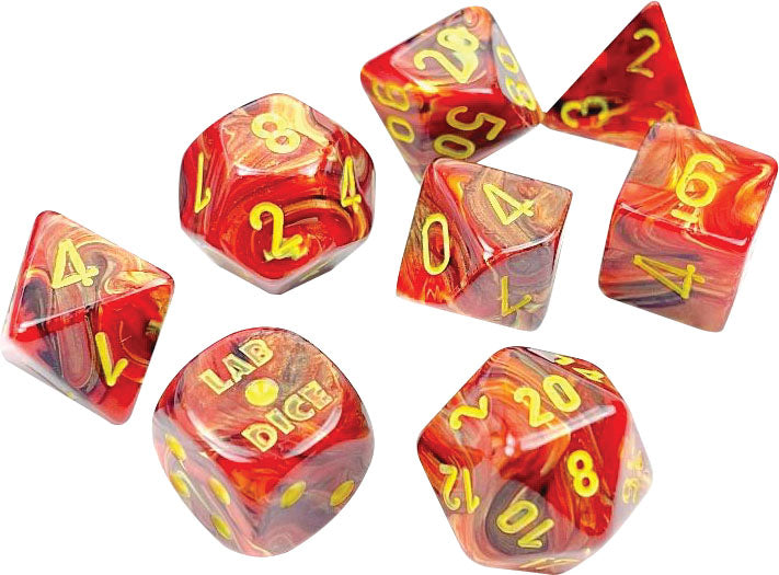 Lab Dice 5 Vortex: Poly Underworld/yellow (8)