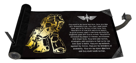 Warhammer 40K: Space Marines - Adeptus Astartes Dice Scroll Premium Foil