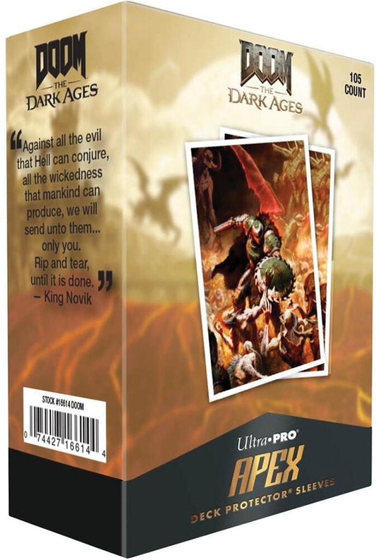 DOOM: The Dark Ages v1 105ct Apex Deck Protector Sleeves for Bethesda
