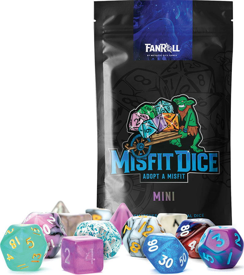 Mystery Misfit Mini Polyhedral Dice Sets (14)
