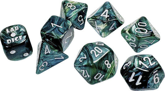 Lab Dice 9: Lustrous Neptune/grey
