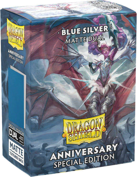 Dragon Shields: 25th Special Edition Blue / Silver Matte Dual (100)