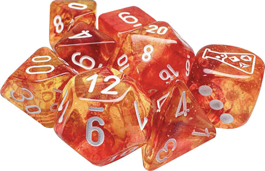 Lab Dice 9: Nebula Molten/white