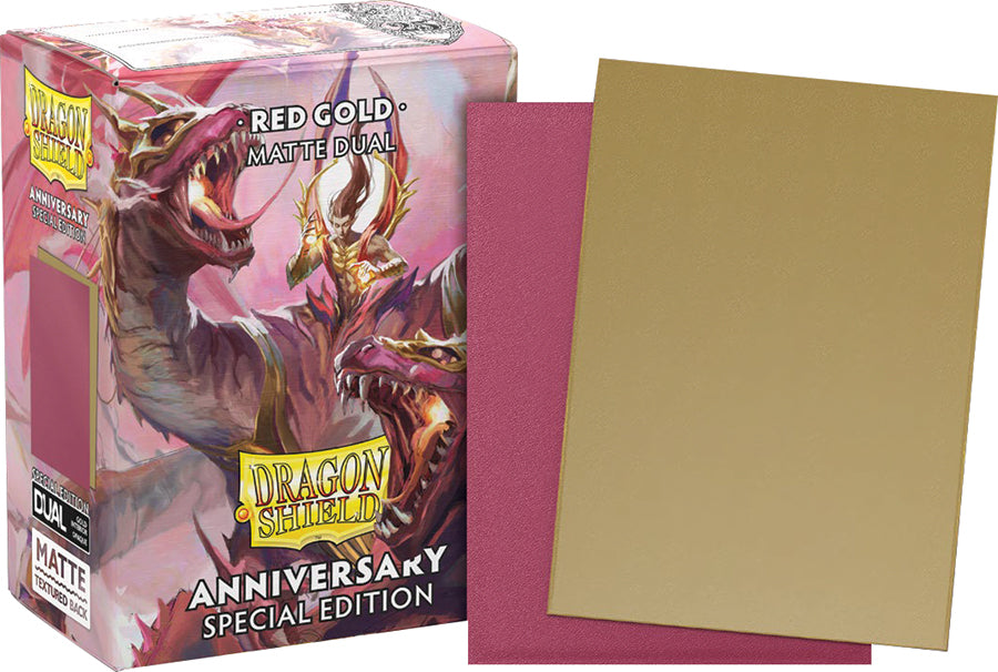 Dragon Shields: 25th Special Edition Red / Gold Matte Dual (100)