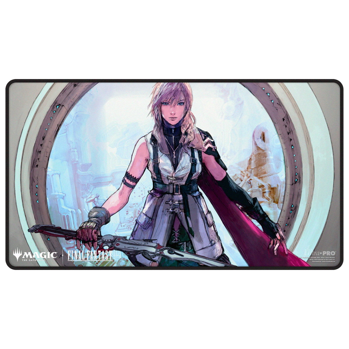 FINAL FANTASY Black Stitched Playmat Premium W - Lightning, Army of One