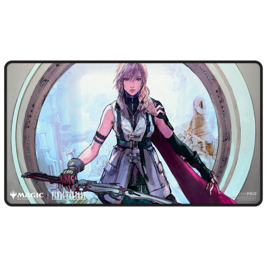 FINAL FANTASY Black Stitched Playmat Premium W - Lightning, Army of One