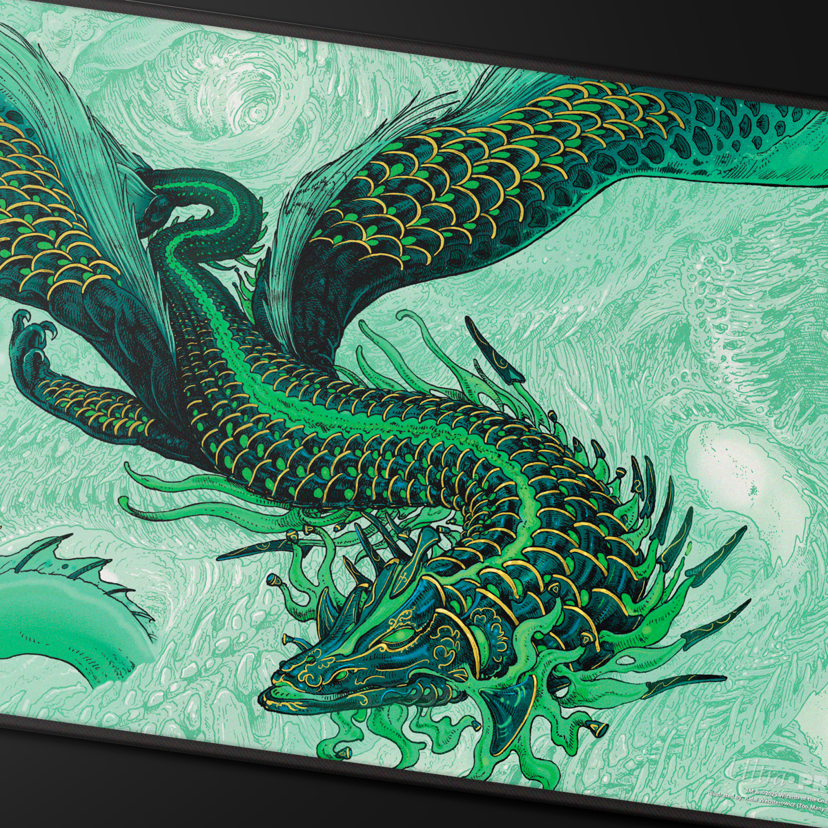 Tarkir: Dragonstorm Black Stitched Playmat Sultai