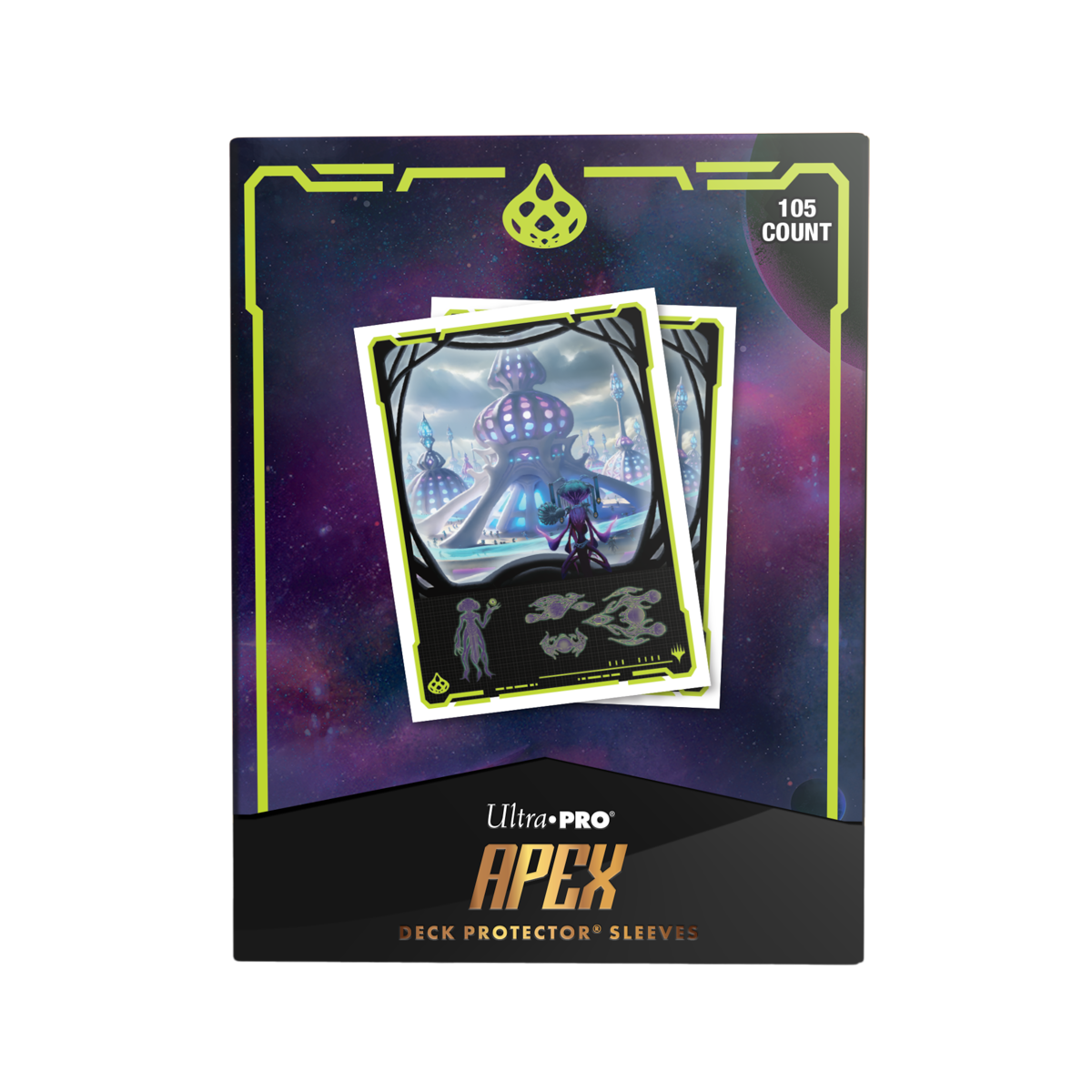 Edge of Eternities 105ct Apex Deck Protector sleeves Blue Mythic