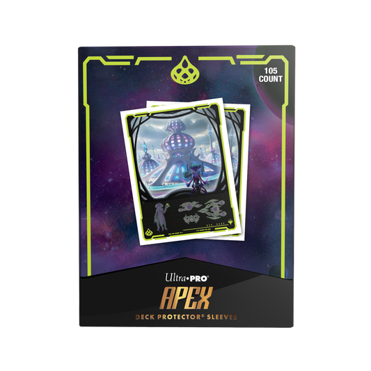 Edge of Eternities 105ct Apex Deck Protector sleeves Blue Mythic