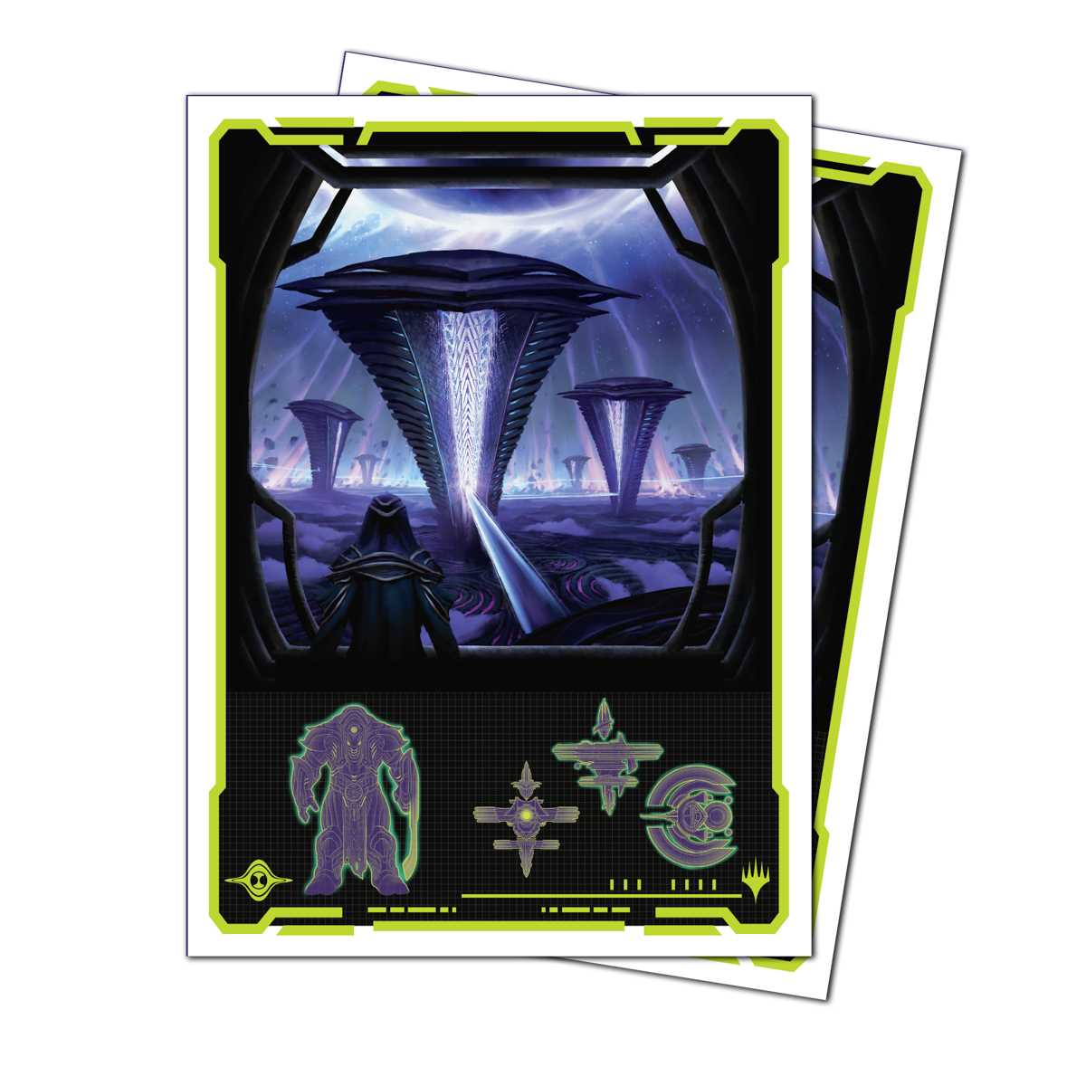 Edge of Eternities 105ct Apex Deck Protector sleeves Black Mythic