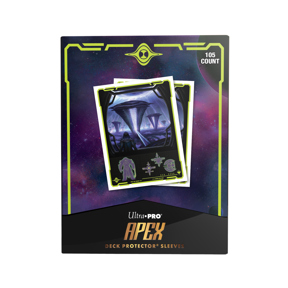 Edge of Eternities 105ct Apex Deck Protector sleeves Black Mythic