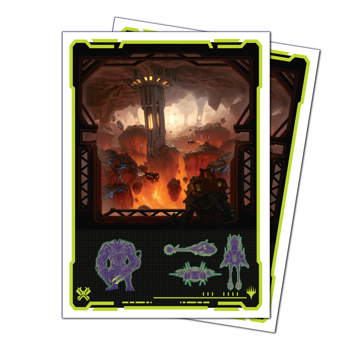 Edge of Eternities 105ct Apex Deck Protector sleeves Red Mythic