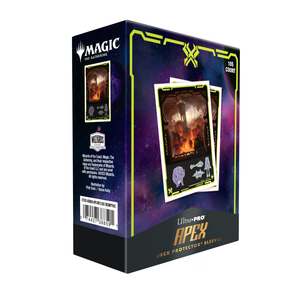 Edge of Eternities 105ct Apex Deck Protector sleeves Red Mythic