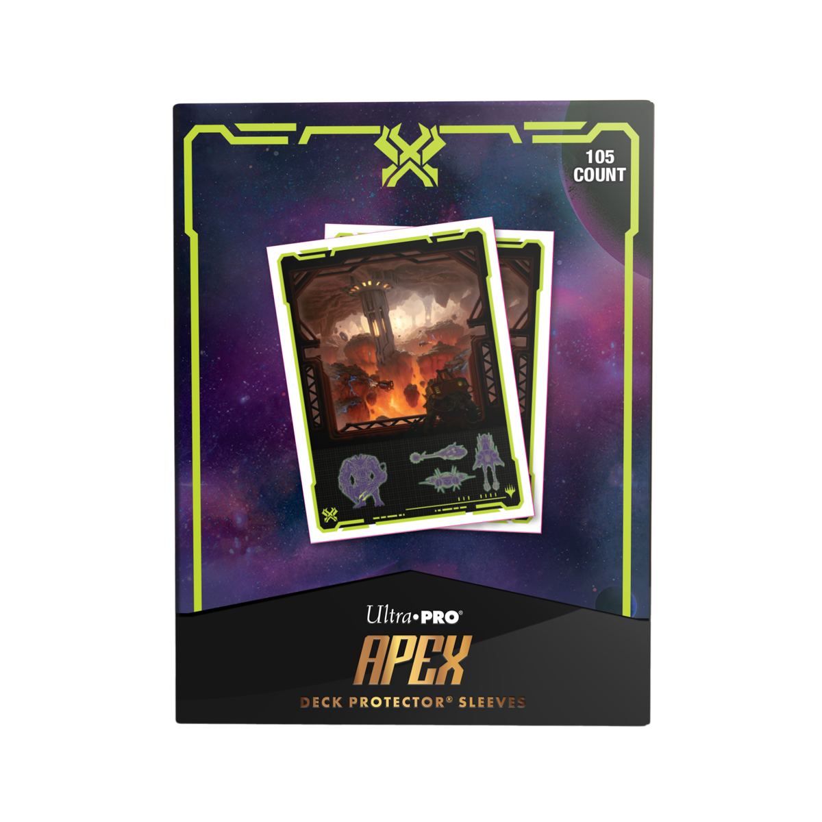 Edge of Eternities 105ct Apex Deck Protector sleeves Red Mythic