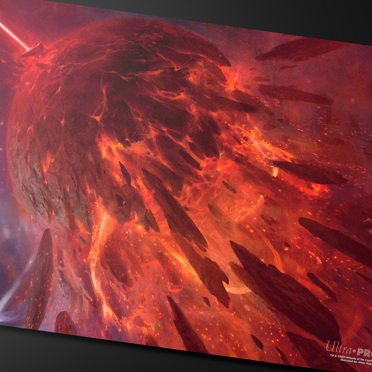 Edge of Eternities Playmat Mythic Land Red