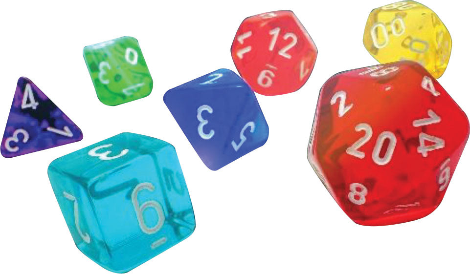 Prism Translucent GM and Beginner Player Polyhedral 7-Die Set