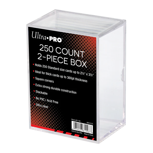 2-Piece Clear 250 Card Storage Box