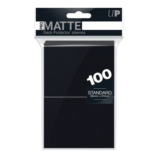 PRO-Matte Standard Deck Protector Sleeves - Black (100)