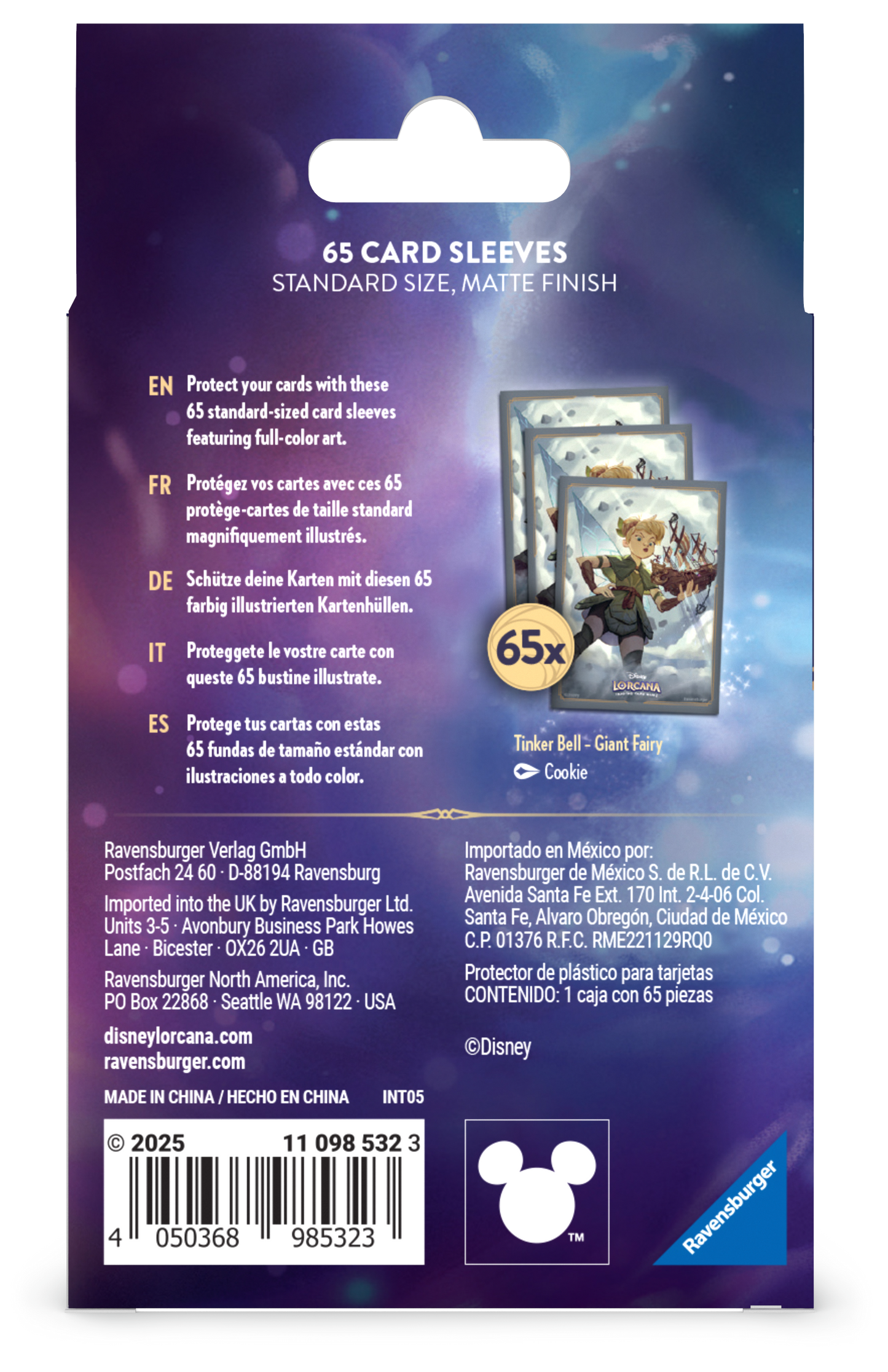 Tinker Bell Card Sleeves for Disney Lorcana TCG