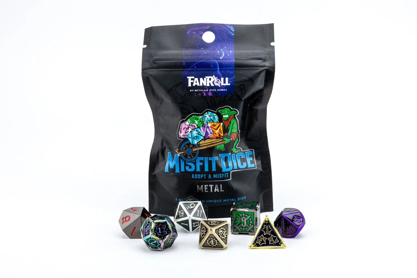 Misfit Metal Polyhedral Dice Set (7)