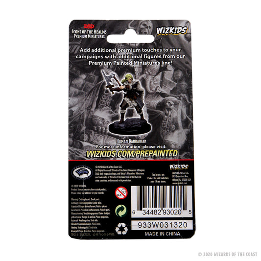 D&D Icons of the Realms Premium Figures: Human Female Barbarian