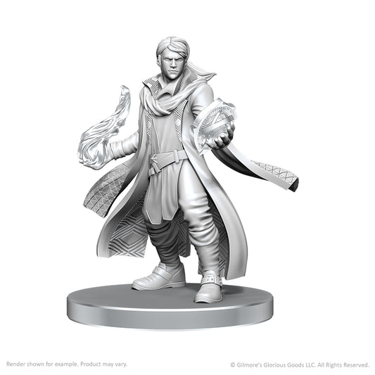 Critical Role Unpainted Miniatures: Beauregard Lionett & Caleb Widogast