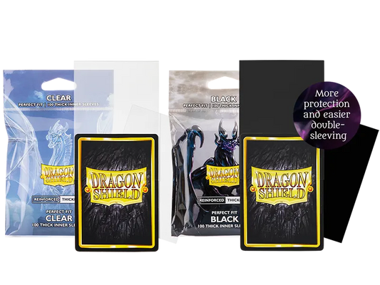 Dragon Shields Perfect Fit: Thick Inner Sleeves - Standard Size - Clear