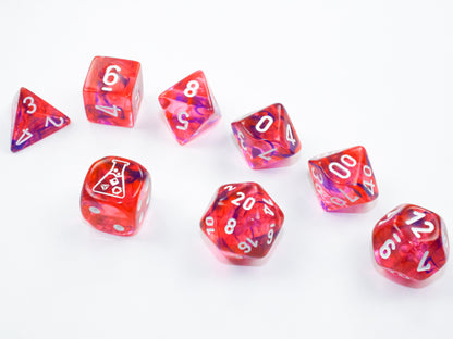 Lab Dice 6 Nebula: Poly Black Light Special/white 7-Die Set (with bonus die)