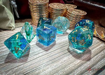 Oceanic/gold Luminary 7-Die Set