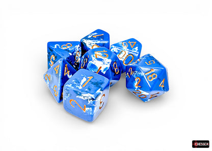Brush Polyhedral Wavebreak/gold 7-Die Set