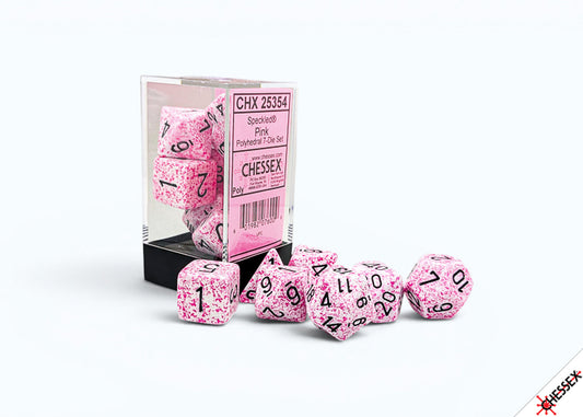 Speckled Pink Polyhedral 7-Die Set