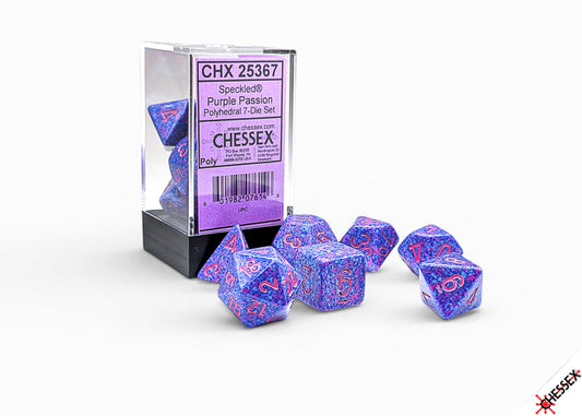 Speckled Purple Passion Polyhedral 7-Die Set