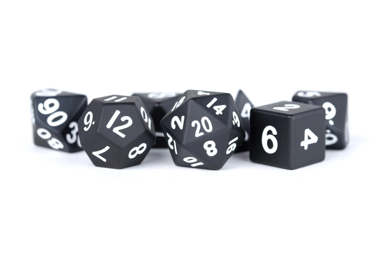 16mm Black Metal Dice Set