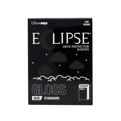 ECLIPSE Gloss Standard Sleeves: Jet Black - 105ct