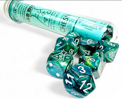 Lab Dice 9: Lustrous Neptune/grey