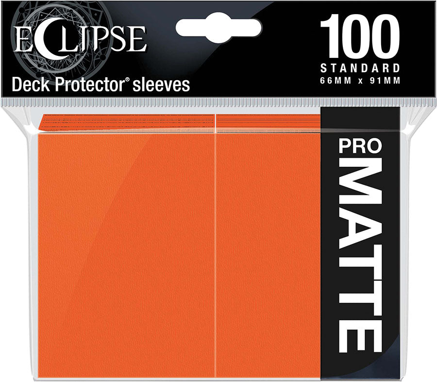 Eclipse Matte Standard Sleeves: Pumpkin Orange (100)