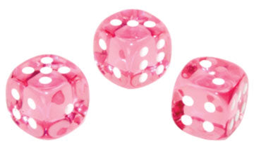 Translucent: 12mm D6 Pink/White (36 dice)