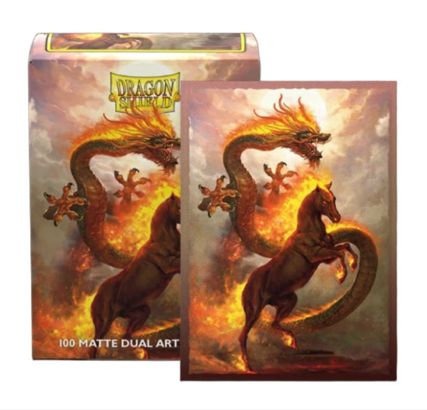 Dragon Shields: Matte Dual Art - Fire Horse 2026 - Chinese New Year (100)