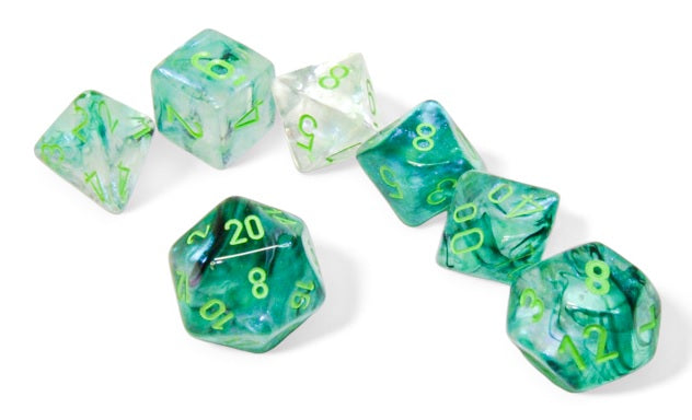 Borealis: Polyhedral Kelp/light green Luminary 7-Die Set