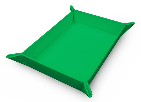 Vivid Magnetic Foldable Dice Tray: Green