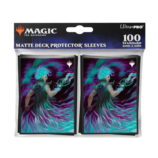 Aetherdrift Winter, Cursed Rider 100ct Deck Protector Sleeves Borderless Racer 2