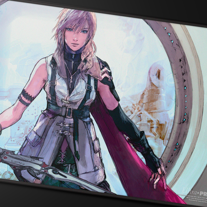 FINAL FANTASY Black Stitched Playmat Premium W - Lightning, Army of One