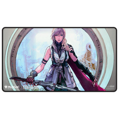 FINAL FANTASY Black Stitched Playmat Premium W - Lightning, Army of One