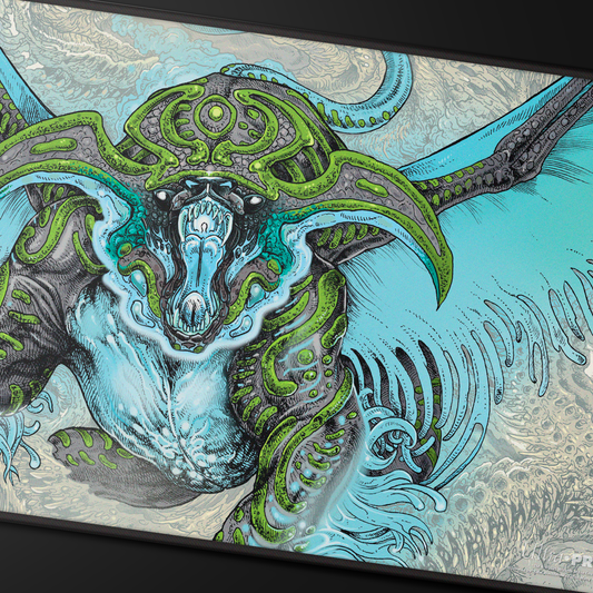 Tarkir: Dragonstorm Black Stitched Playmat Temur