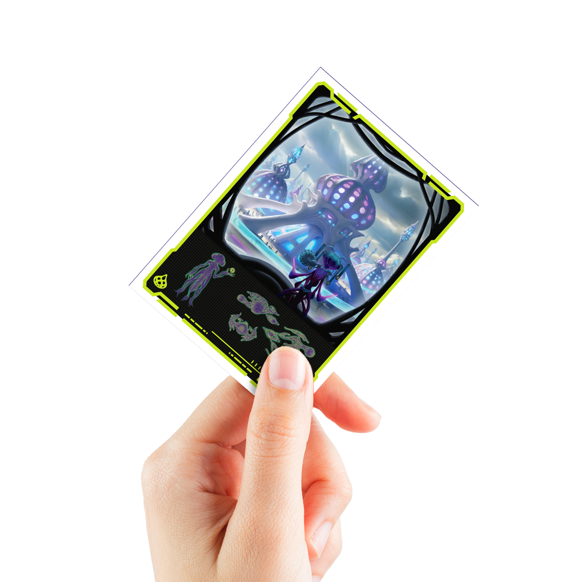 Edge of Eternities 105ct Apex Deck Protector sleeves Blue Mythic